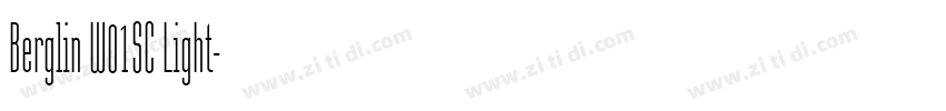 Berglin W01SC Light字体转换